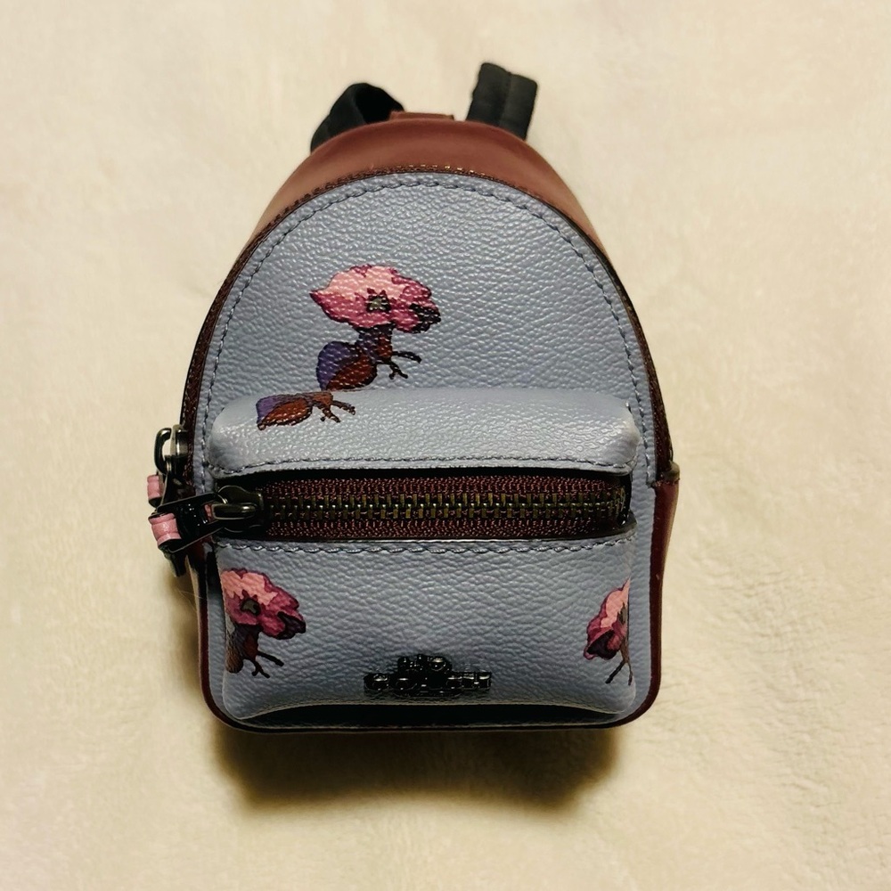 NWT Coach miniature backpack charm